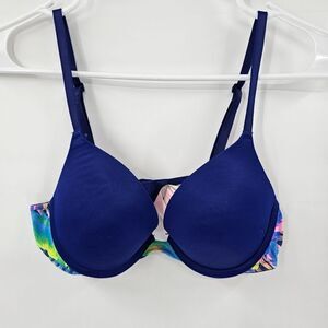 Victoria's Secret PINK 34A wear everywhere push up bra blue